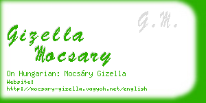 gizella mocsary business card